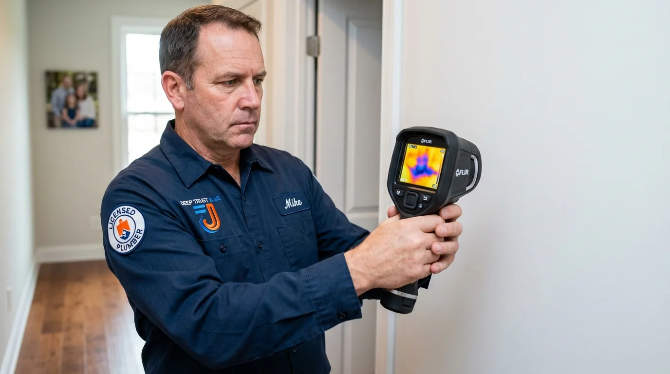 Thermal imaging leak detection by Johns Plumbing LLC in Oak Harbor