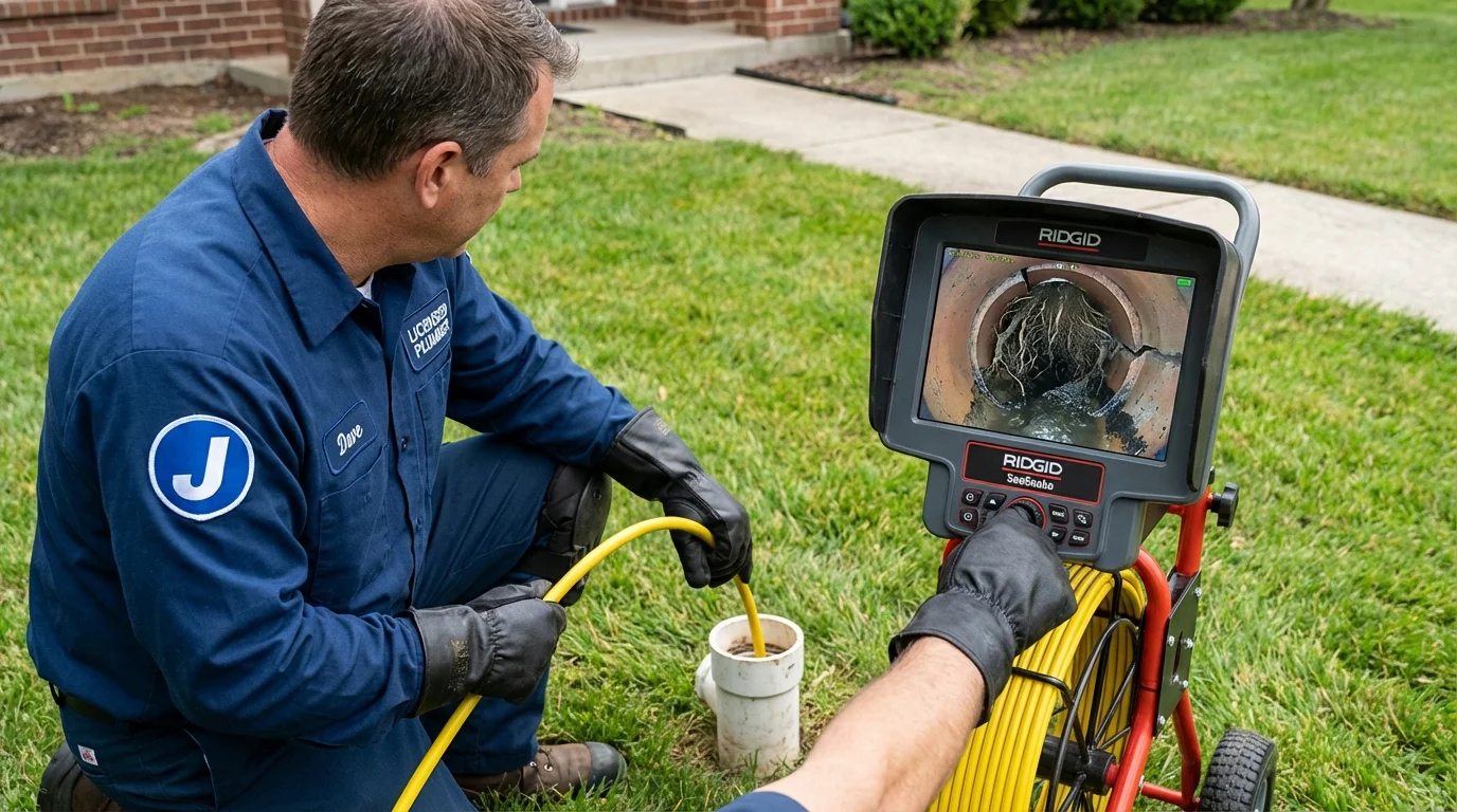 Sewer camera inspection being performed by Johns Plumbing LLC in Oak Harbor